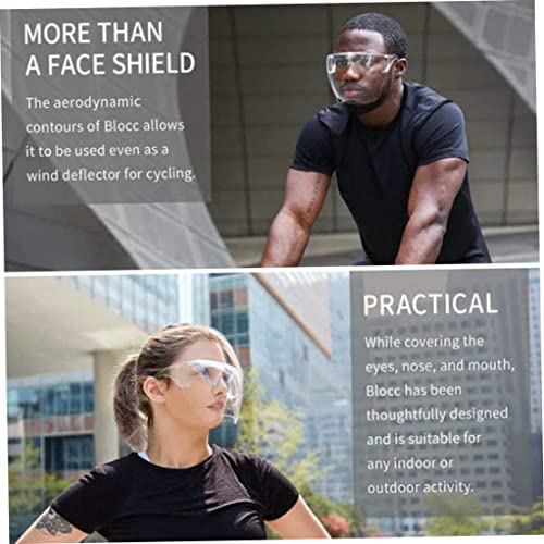 Clear Face Shield Transparent Protective Mask Visor Dustproof Full Face Protection Guard safety face shield face protective shield visor mouth covering shield transparent face mask - Image 3