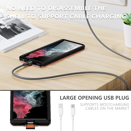 Image of Universal IPX8 Waterproof Phone Case for Smartphones Up to 6.9 inch, Full-Body Sealed Dustproof Diving Housing for iPhone 15 14 13 12 11 Pro Max Underwater Photography w /Lanyard (Black)