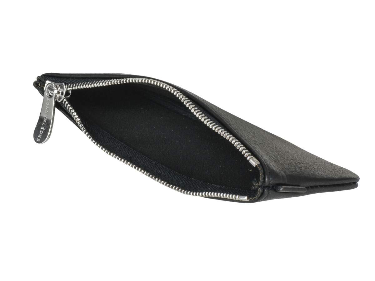 Sonnenleder Stiftetui Federmäppchen Leder Stifteetui Stifttasche 16cm schwarz