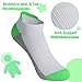 Sunew Toddler Socks Girls, 6 Pairs Boys Ankle Athletic Socks for Big Little Kids Half Cushioned Daily Low Cut Socks,6-Pair Green 5-8 Years