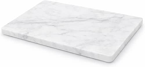 KC KULLICRAFT 8×12 Inches White Marble Cheese & Charcuterie Serving Board
