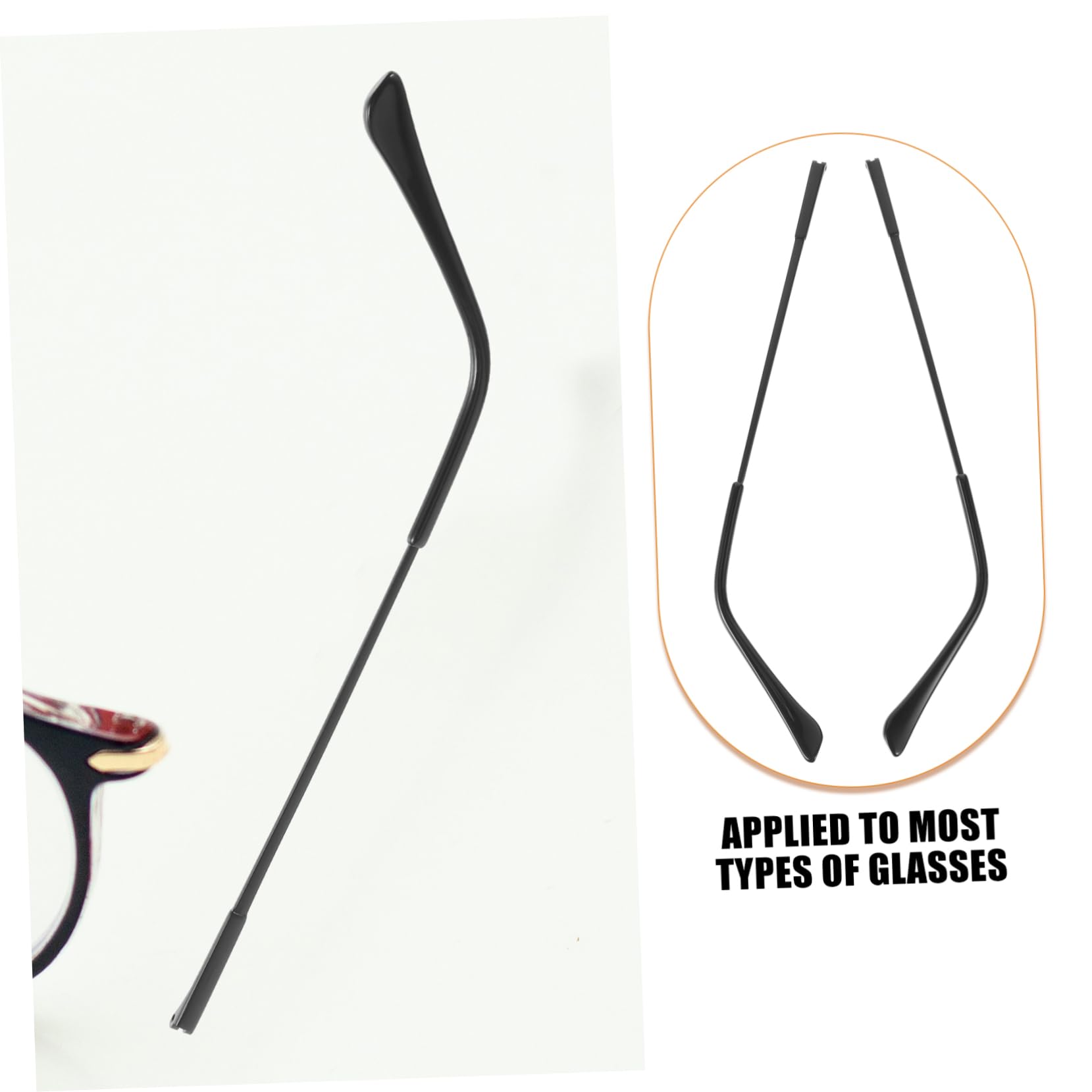 COLLBATH 5 Paia Aste Sostituzione Occhiali Occhio Tempio Degli Occhiali Da Sole Viti Uomo Occhiali Da Sole Aste Di Ricambio Per Occhiali Leggero Occhiali Da Sole Fotocromatici Black Lega