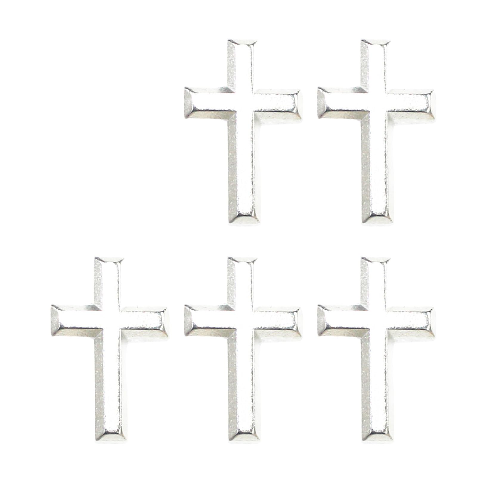 MICFENY 5pcs Stylish Metal Crucifix Brooch Religious Corsage Pin Alloy Badge for Christians and Trendy Accessories Enthusiasts