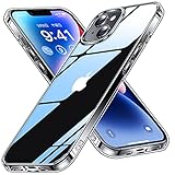 【透明感保つ・黄変防止】CASEKOO iPhone14 / 13 用 ケース クリア 耐衝撃 米軍MIL規格 耐久性 SGS認証 カバー ストラップホール付き ワイヤレス充電対応 2023年新型 アイフォン14 / 13用 カバー 6.1 インチ ケース(クリア)