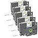 Produktbild Yellow Yeti 5 Schriftbander Ersatz für TZe-231 TZ-231 schwarz auf weiß 12mm x 8m Etikettenbänd kompatibel für P-Touch PT-1000 H100 H105 H110 D210VP D400 D600VP P700 P750W CUBE
