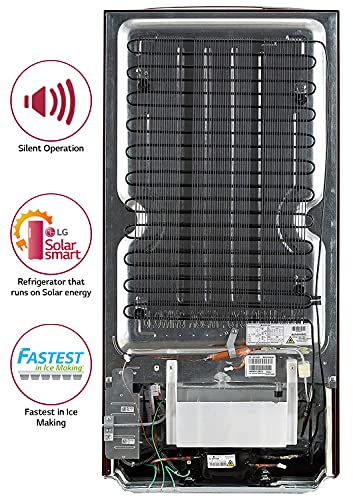Image of LG 190 L 4 Star Inverter Direct-Cool Single Door Refrigerator (GL-B201ASCY, Fastest Ice Making, Scarlet Charm)