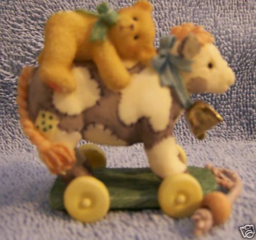 Enesco Cherished Teddies A Big Hug From A Little Friend 537217 Multicolored Floral Heart Figurine