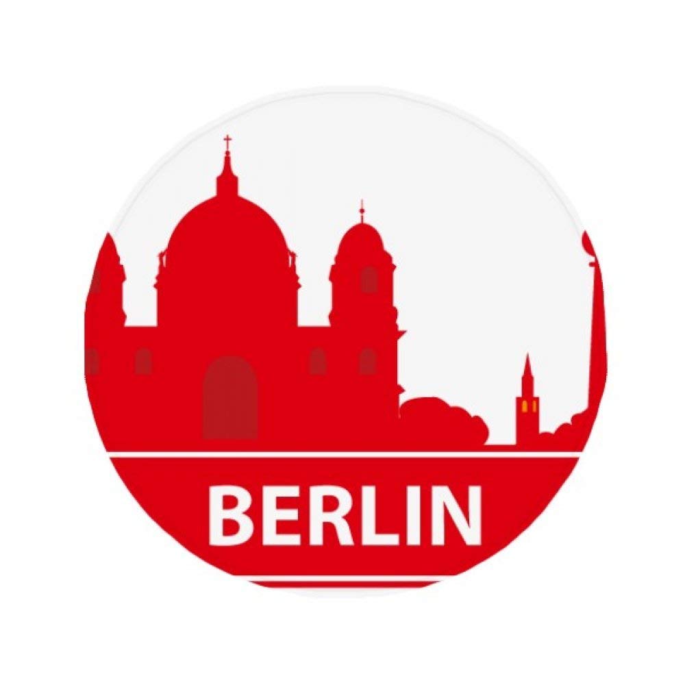 Tapis de sol animal de compagnie rond Berlin rouge 80cm antidérapant lavable
