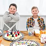 144pcs Monster Truck Birthday Party Decorations Plates Napkins Disposable Truck Paper Cups Monster Truck Party Supplies Tableware Set for Kids Boys Birthday Decor Serve 24 Guests - Image 5