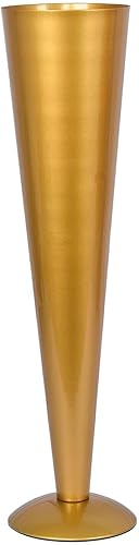 Miniatura 48 de Efavormart - Juego de 2 centros de mesa de trompeta con adornos de cristal transparente de 31 pulgadas, jarrón reversible de plástico para flores