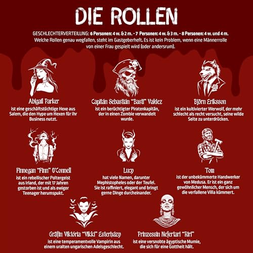 Stadtkrimis Exit Escape Stadtführung MORD bei Tisch Krimidinner für Zuhause - 6 bis 8 Personen - Der Geistervilla Fall - Das Krimi Spiel ab 16 Jahren – Ideal als Krimi Dinner für eine mörderische Dinnerparty