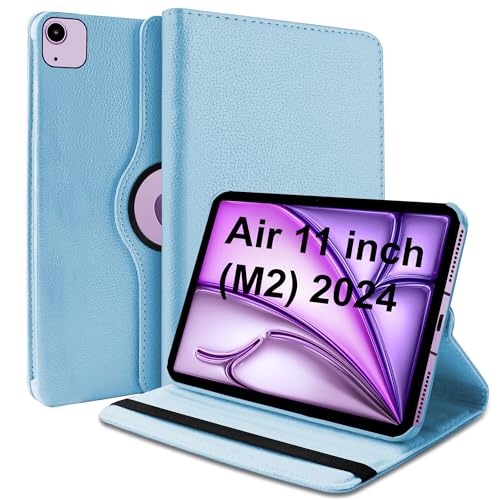 Image of TGK 360 Degree Rotating Flip Cover Case for iPad Air 11 Inch M4 /M3 /M2 2026 /2025 /2024 & Air 5th Gen 2022 /iPad Air 4th Gen 2020 10.9 Inch (Sky Blue)