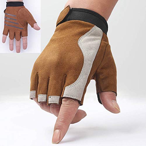 BJTYHT Sonnenschutzhandschuhe. Fahren Handschuhe Herren Fingerlose Handschuhe Dünne halbe Finger-Handschuh Absorbieren Breath Biking Radfahren Handschuhe Half Finger Outdoor-Sport-Fahrrad-Handschuhe Fashion
