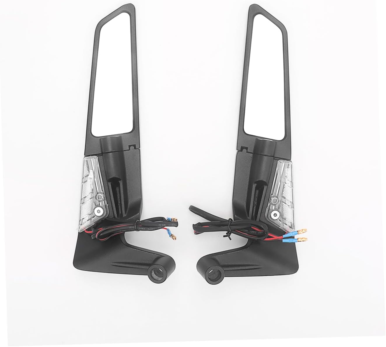 Motorcycle Side Mirror Rear View Stealth Mirrors Handle Bar End Mirror W/Turn Signal Led Light for Y-amaha MT07 MT09 MT10,K-awasaki Z400 Z500 Z650,Ducati 1199 129,Honda CB650,Aprilia RS660