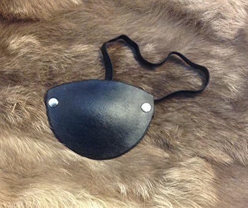 Black Leather Pirate Eye Patch Cosplay LARP SCA Steampunk Theater Stage TV Medical