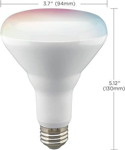 Miniatura 3 de Satco S11256 Starfish BR30 - Bombilla LED inteligente WiFi, funciona con Siri, Alexa, Google Assistant, SmartThings, 9.5 W, 120 voltios, 800