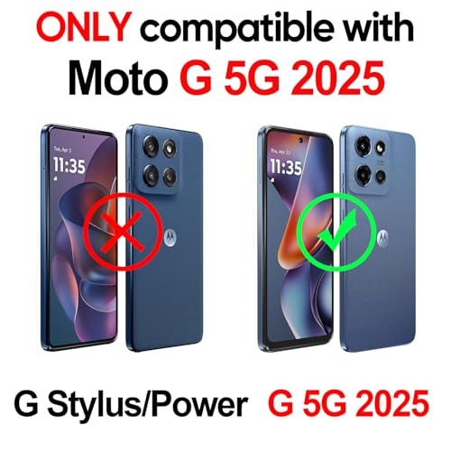 LeYi for Moto G-2025 Phone Case: with Screen Protector and Camera Lens Protector Accessories, Heavy Duty Funda para Moto G 2025 Case Teléfono Motorola G 5G 2025 128GB with Magnetic Ring Stand, Blue - image 2