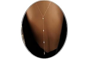 Long Drop Body Chain Jewelry: Exquisite Back Necklace for Wedding