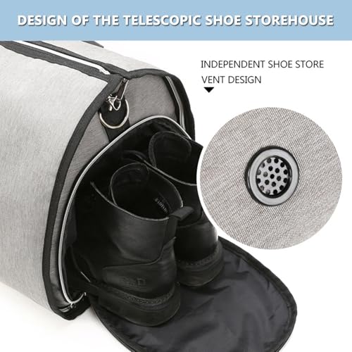 Foldie Travel Bag Expandable, Garment Bags for Travel, Suit Bag with Shoe Compartment & Wet Pocket, Waterproof Carryon Bag for Travel, Gym Bag for Workout, Business & Overnight Trips(Blue)2