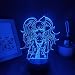 Lámpara de noche 3D Danganronpa anime Junko Enoshima 3D lámpara LED nocturna de cumpleaños genial juego dormitorio mesita de noche decoración ZMSY