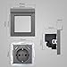 Schuko Enchufe de pared Toma Corriente pared con USB 2.8A Empotrado Enchufe...