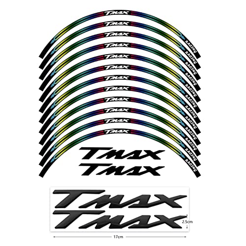 Felgenband Motorrad-Rad-Aufkleber, Gel-Aufkleber, Felgen, Roller, Nabenstreifen Für Yamaha TMAX T-MAX 500/530/560 TMAX5 Tmax (Color : D)