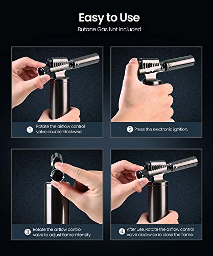 Ronxs Butane Torch, Premium All Metal Construction Big Torch Adjustable Refillable Industrial Torch, Multipurpose Blow Torch Lighters For Soldering Baking Welding Diy Crafts - Butane Gas Not Included #TOP4