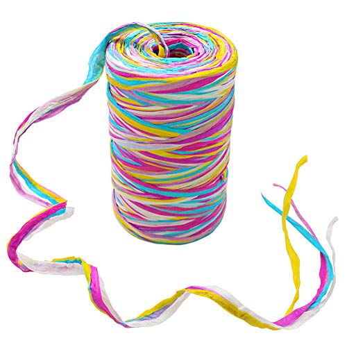 Tenn Well Colored Raffia Ribbon, 3/16 Inch By 328 Feet Matte Paper Craft Ribbon For Gift Wrapping, Gift Box Packing, Party Decor And Craft Projects #TOP2