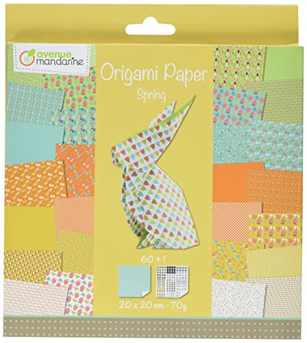 Avenue Mandarine OR505O Origami Papier Set (20 x 20 cm, 60 Blatt, 70 g) bunt / frühling Cover