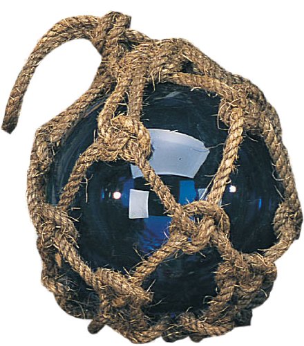 5 Inch Dia Blue Nautical Glass Japanese Fishing Float in
