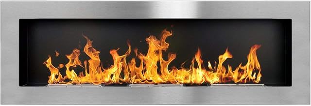 Bio Ethanol Fire BioFire Fireplace Modern 1200 x 400 stainless steel Wall - Mounted Alcohol Fireplace