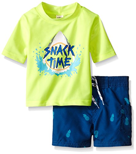 Osh Kosh Baby Boys' Snack Time Short Sleeve Rash Guard Set
