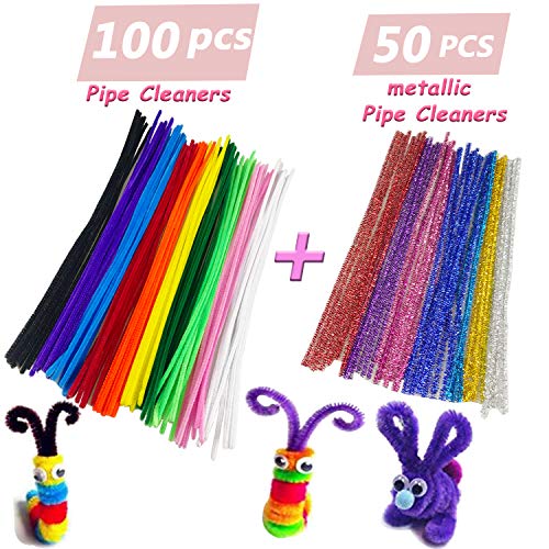 VLUSSO DIY Kids Crafts Supplies Kit - All in One Crafting Collage Activity with Pipe Cleaner Material Set for Girls Gifts Toys Arts and Crafts for Kids Ages 4 5 6 7 8 9 Year Old (Over 1200 PCS) - Thumbnail 2