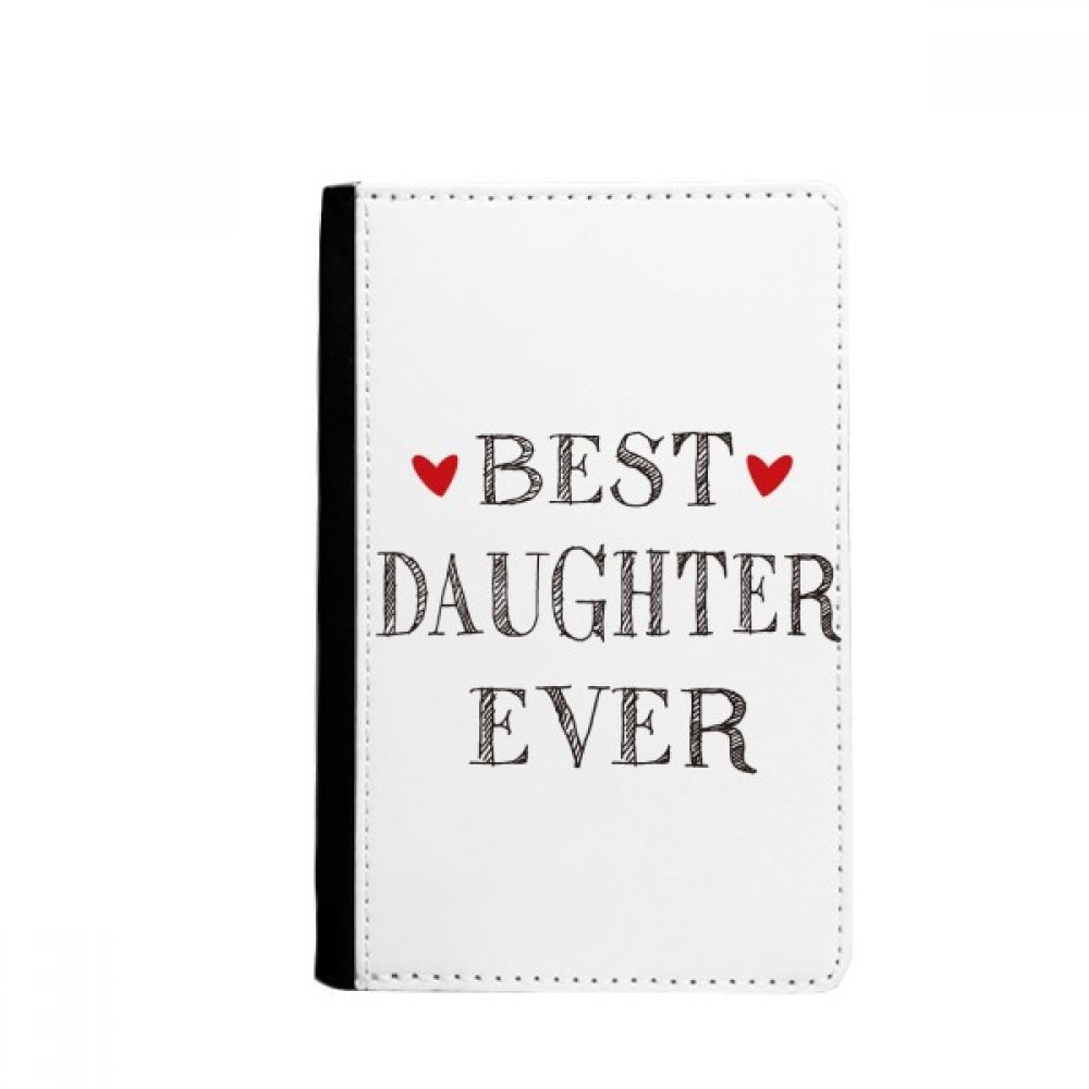 DIYthinker Best daughter ever Quote Heart Passport Holder Notecase Burse Wallet Cover Card Purse