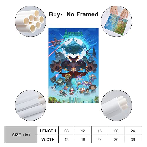 Emptyz Amphibia Season 3 Fanart Canvas Art Poster And Canvas Wall Art Living Room Posters Bedroom Painting, Wall Art Picture Print Modern Family Bedroom Decor Posters 12X18Inch(30X45Cm) #TOP1