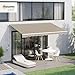 Outsunny 13' x 8' Retractable Awning, Patio Awnings, Sunshade Shelter w/Manual Crank Handle, UV & Water-Resistant Fabric and Aluminum Frame for Deck, Balcony, Yard, Beige