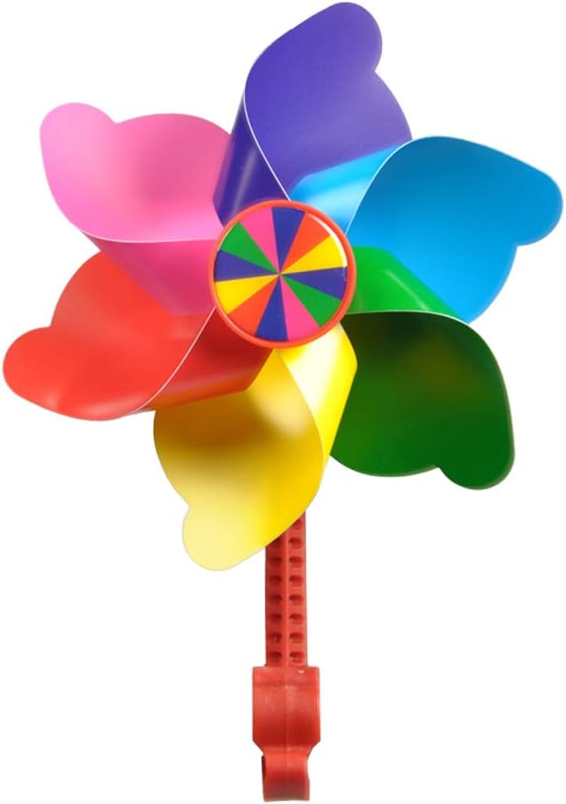 UUYYEO Children Bicycle Handlebar Pinwheel Colorful Bike Windmill Tricycle Windmill Bike Decoration 6 Color