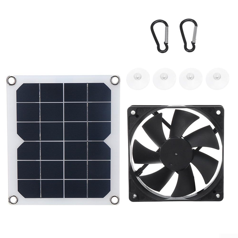 Ventilatore Solare Per Serra O Pollaio - Doppia Ventola Estraibile - Foto 6