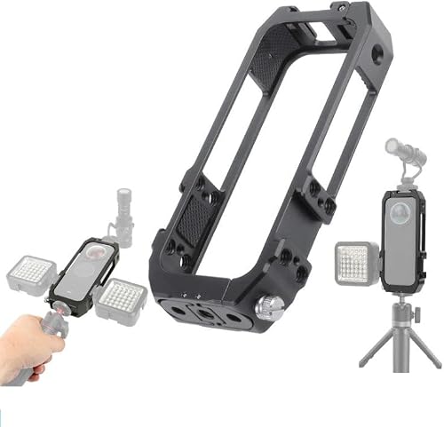 Kf42730 For Insta360 One X-2 Metal Camera Vertical Cage Protection Frame With Cold Shoe