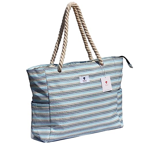 OVERSIZE BEACH BAG Large Tote Bag for Women Waterproof Sandproof with Dry Wet Compartment for Pool Gym Travel2