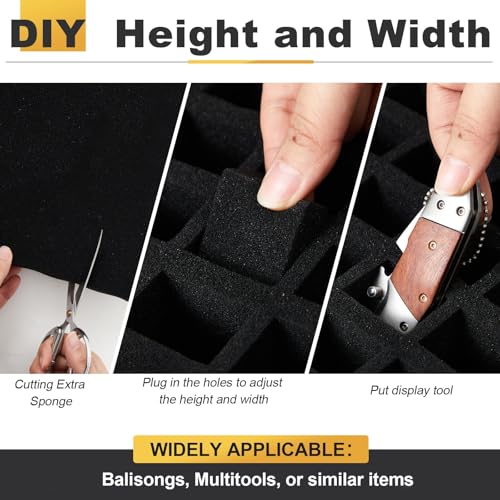 Image of Bucherry 40 Folding Knife Case Waterproof Pocket Knife Holder Hard Sided Knives Storage Box Lockable Protective Travel Storage Organizer for Folding Knives Collection