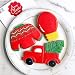 Ann Clark Cookie Cutters 3-Piece Christmas Trends Cookie Cutter Set with Recipe Booklet, Vintage Truck with Tree, Lightbulb and Ugly Sweater