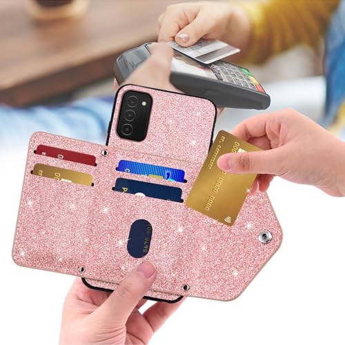 Coque A03S Asuwish GLTSJB anti rayures robuste or rose