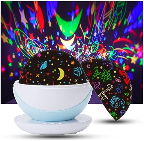 Star Projector Night Light for Kids Baby Projection Lamp 360° Rotating Starry Sky Projection Night Light 8 Colors Changing Light for Children Kids Boys Girls Bedroom Party Birthday Nursery