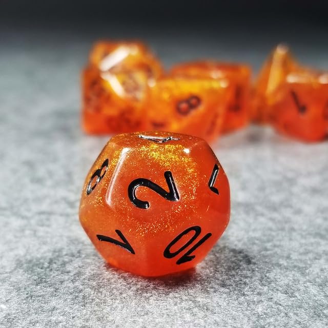 Miniatura 5 de Sage's Portal Cantrips - Juego de dados DND de resina de borde redondo, 7 piezas, juego de dados poliédricos DND para Dungeons and Dragons D&D RPG