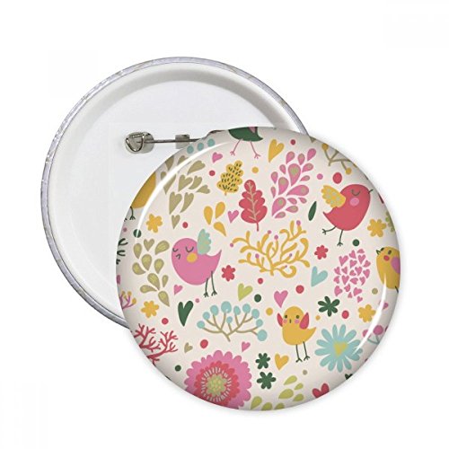Badge rond DIYthinker peinture oiseau pour personnaliser un sac ou une veste