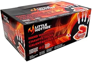 Little Hotties Hand Warmers Disposable, Up To 8 Hours Of Natural Heat, Ideal For Outdoor Winter Activities, Black, Pack of 40
