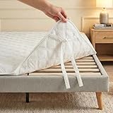 Protection rembourrée et anti-utilisation : grâce à la structure matelassée et rembourrée, ce couvre-sommier sert de barrière protectrice entre les lattes et le matelas, évitant les déchirures, les frottements et l'usure précoce des tissus.