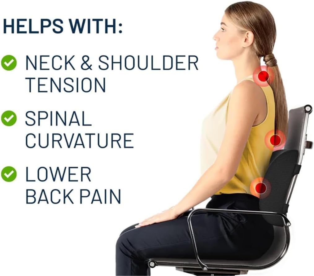 Ergonomic Lumbar Support Pillow (Black)