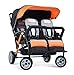 Foundations The Quad Sport Sport 4-Passenger Stroller, Orange